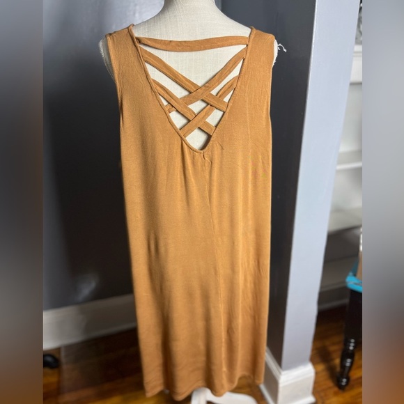 Maurices Brown Sleeveless Dress with Cross Back - Picture 2 of 2